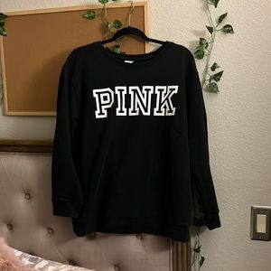 Black, PINK lounge sweatshirt, size L